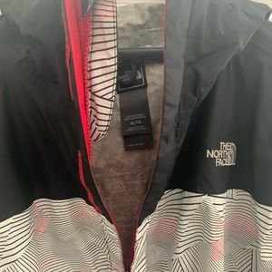 Mens XL North Face Rain Jacket Black
